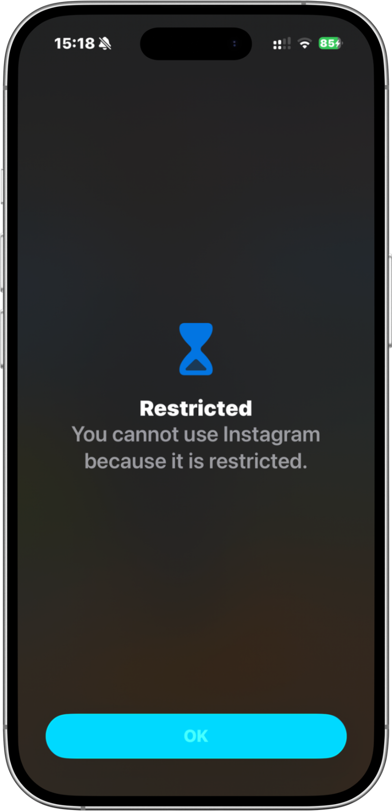 Hello Mumma restricting Instagram during a chosen block